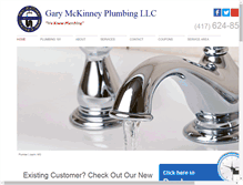 Tablet Screenshot of garymckinneyplumbing.com